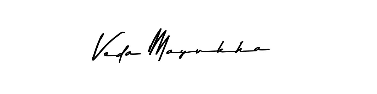 Use a signature maker to create a handwritten signature online. With this signature software, you can design (Asem Kandis PERSONAL USE) your own signature for name Veda Mayukha. Veda Mayukha signature style 9 images and pictures png