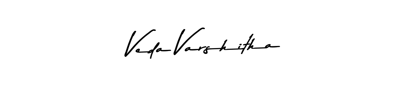 Make a beautiful signature design for name Veda Varshitha. With this signature (Asem Kandis PERSONAL USE) style, you can create a handwritten signature for free. Veda Varshitha signature style 9 images and pictures png