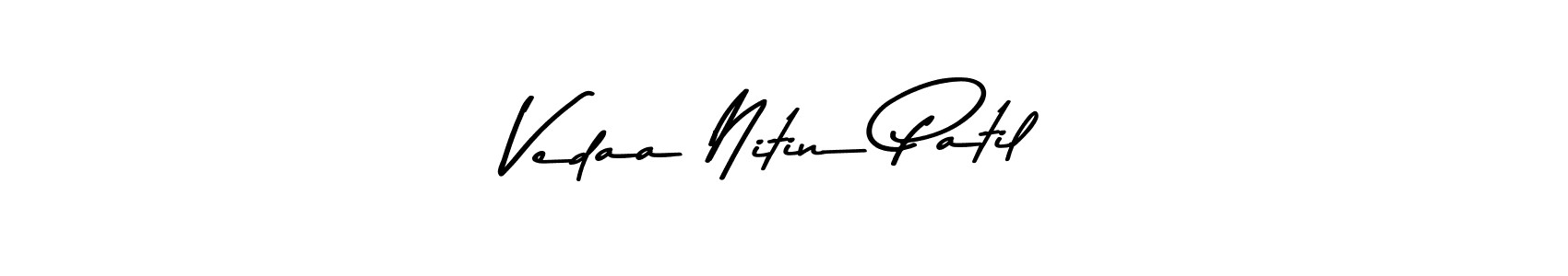 The best way (Asem Kandis PERSONAL USE) to make a short signature is to pick only two or three words in your name. The name Vedaa Nitin Patil include a total of six letters. For converting this name. Vedaa Nitin Patil signature style 9 images and pictures png