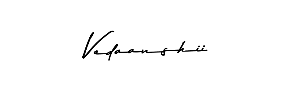 Use a signature maker to create a handwritten signature online. With this signature software, you can design (Asem Kandis PERSONAL USE) your own signature for name Vedaanshii. Vedaanshii signature style 9 images and pictures png