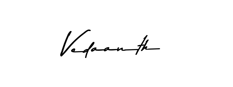 Design your own signature with our free online signature maker. With this signature software, you can create a handwritten (Asem Kandis PERSONAL USE) signature for name Vedaanth. Vedaanth signature style 9 images and pictures png