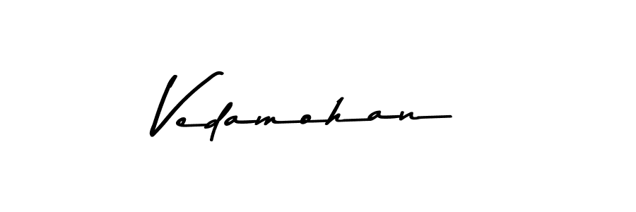 Make a beautiful signature design for name Vedamohan. With this signature (Asem Kandis PERSONAL USE) style, you can create a handwritten signature for free. Vedamohan signature style 9 images and pictures png