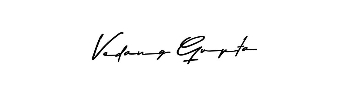 Also You can easily find your signature by using the search form. We will create Vedang Gupta name handwritten signature images for you free of cost using Asem Kandis PERSONAL USE sign style. Vedang Gupta signature style 9 images and pictures png