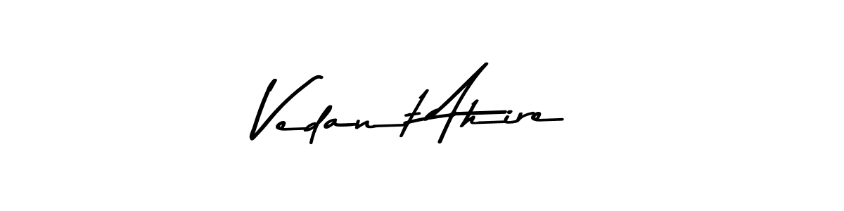 Also we have Vedant Ahire name is the best signature style. Create professional handwritten signature collection using Asem Kandis PERSONAL USE autograph style. Vedant Ahire signature style 9 images and pictures png