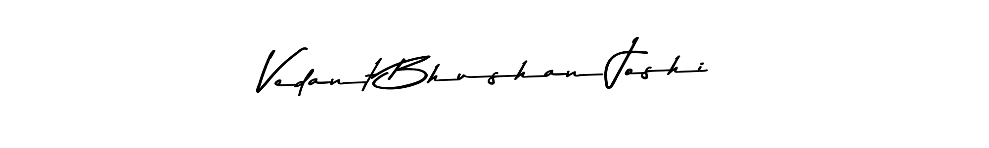 How to make Vedant Bhushan Joshi name signature. Use Asem Kandis PERSONAL USE style for creating short signs online. This is the latest handwritten sign. Vedant Bhushan Joshi signature style 9 images and pictures png