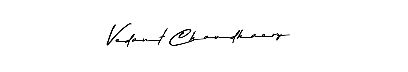 Vedant Chaudhaery stylish signature style. Best Handwritten Sign (Asem Kandis PERSONAL USE) for my name. Handwritten Signature Collection Ideas for my name Vedant Chaudhaery. Vedant Chaudhaery signature style 9 images and pictures png