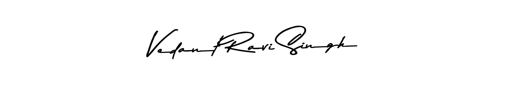 How to make Vedant Ravi Singh name signature. Use Asem Kandis PERSONAL USE style for creating short signs online. This is the latest handwritten sign. Vedant Ravi Singh signature style 9 images and pictures png