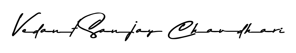 The Asem Kandis PERSONAL USE signature style provides a bold statement for name Vedant Sanjay Chaudhari. Designed for business owners, executives, and leaders. Vedant Sanjay Chaudhari signature style 9 images and pictures png