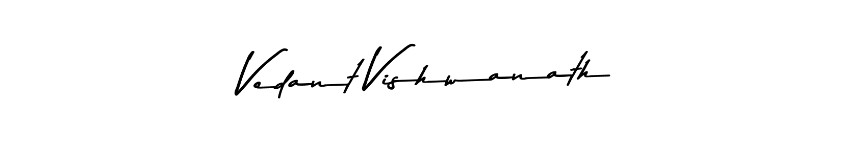 How to make Vedant Vishwanath name signature. Use Asem Kandis PERSONAL USE style for creating short signs online. This is the latest handwritten sign. Vedant Vishwanath signature style 9 images and pictures png