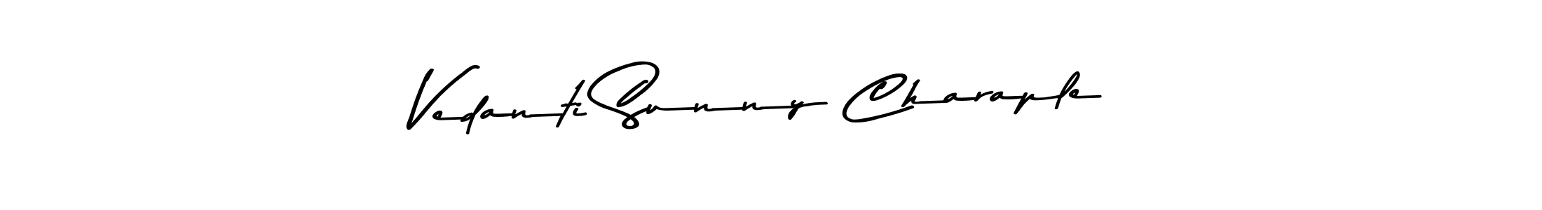 Use a signature maker to create a handwritten signature online. With this signature software, you can design (Asem Kandis PERSONAL USE) your own signature for name Vedanti Sunny Charaple. Vedanti Sunny Charaple signature style 9 images and pictures png