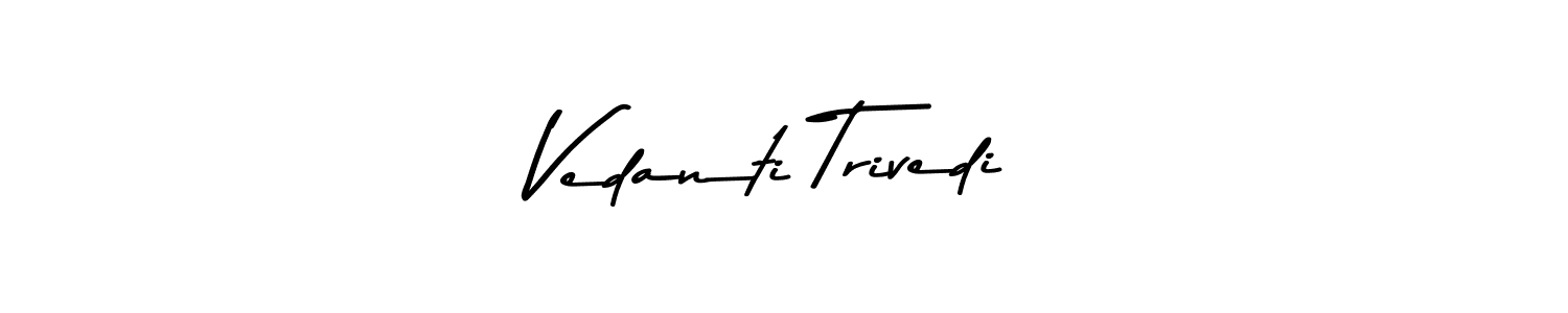 The best way (Asem Kandis PERSONAL USE) to make a short signature is to pick only two or three words in your name. The name Vedanti Trivedi include a total of six letters. For converting this name. Vedanti Trivedi signature style 9 images and pictures png