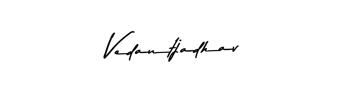 Vedantjadhav stylish signature style. Best Handwritten Sign (Asem Kandis PERSONAL USE) for my name. Handwritten Signature Collection Ideas for my name Vedantjadhav. Vedantjadhav signature style 9 images and pictures png