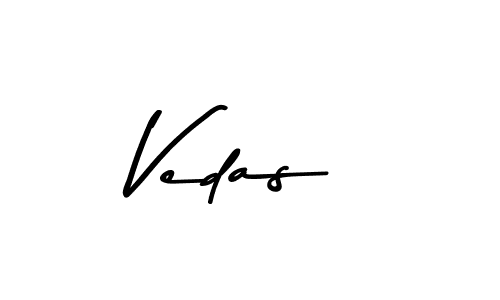 Use a signature maker to create a handwritten signature online. With this signature software, you can design (Asem Kandis PERSONAL USE) your own signature for name Vedas. Vedas signature style 9 images and pictures png