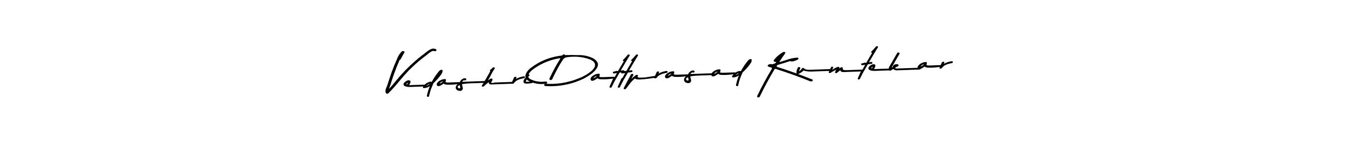 Make a beautiful signature design for name Vedashri Dattprasad Kumtekar. Use this online signature maker to create a handwritten signature for free. Vedashri Dattprasad Kumtekar signature style 9 images and pictures png
