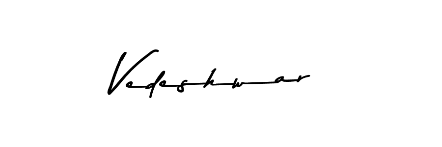 Make a beautiful signature design for name Vedeshwar. With this signature (Asem Kandis PERSONAL USE) style, you can create a handwritten signature for free. Vedeshwar signature style 9 images and pictures png