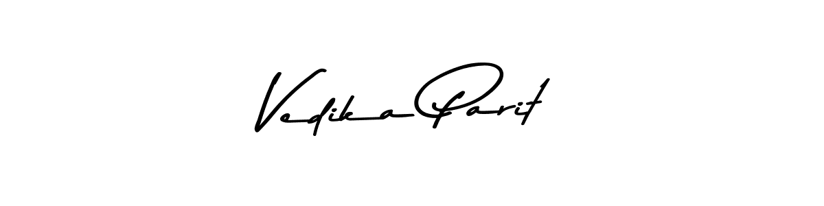 Check out images of Autograph of Vedika Parit name. Actor Vedika Parit Signature Style. Asem Kandis PERSONAL USE is a professional sign style online. Vedika Parit signature style 9 images and pictures png