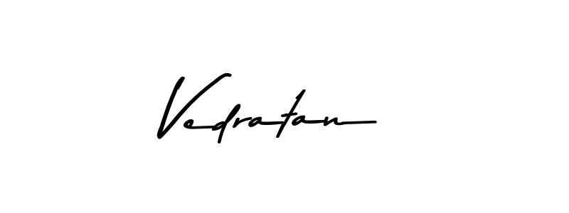 How to make Vedratan name signature. Use Asem Kandis PERSONAL USE style for creating short signs online. This is the latest handwritten sign. Vedratan signature style 9 images and pictures png