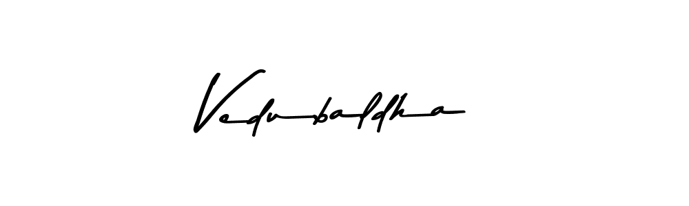 You should practise on your own different ways (Asem Kandis PERSONAL USE) to write your name (Vedubaldha) in signature. don't let someone else do it for you. Vedubaldha signature style 9 images and pictures png