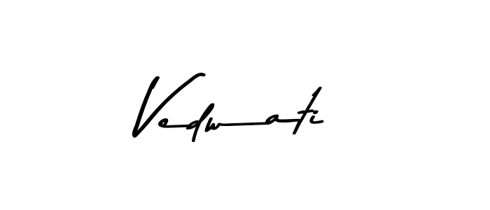 Make a beautiful signature design for name Vedwati. Use this online signature maker to create a handwritten signature for free. Vedwati signature style 9 images and pictures png