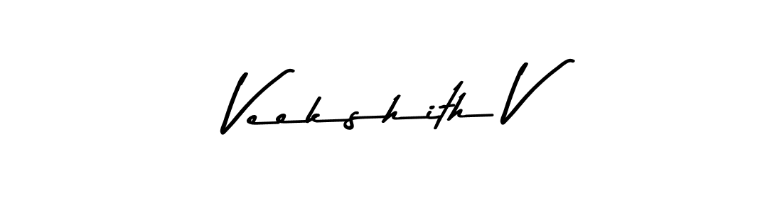 How to make Veekshith V signature? Asem Kandis PERSONAL USE is a professional autograph style. Create handwritten signature for Veekshith V name. Veekshith V signature style 9 images and pictures png