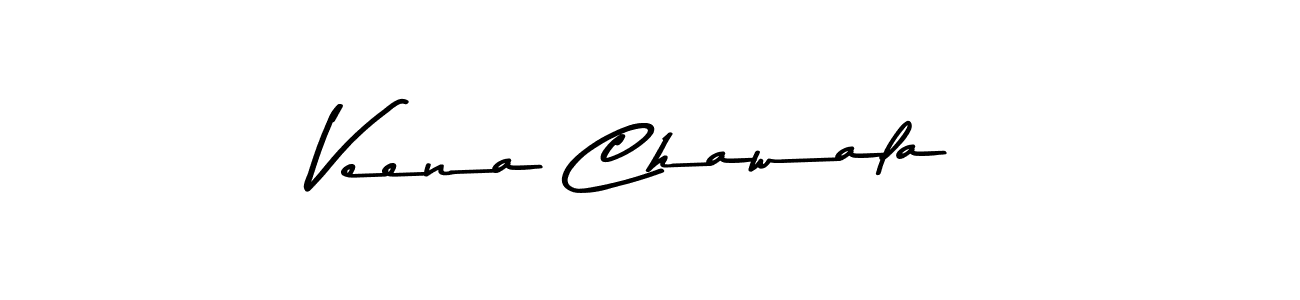 How to make Veena Chawala signature? Asem Kandis PERSONAL USE is a professional autograph style. Create handwritten signature for Veena Chawala name. Veena Chawala signature style 9 images and pictures png