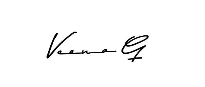 You should practise on your own different ways (Asem Kandis PERSONAL USE) to write your name (Veena G) in signature. don't let someone else do it for you. Veena G signature style 9 images and pictures png