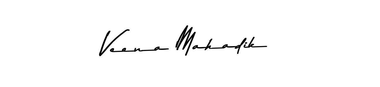 Make a beautiful signature design for name Veena Mahadik. Use this online signature maker to create a handwritten signature for free. Veena Mahadik signature style 9 images and pictures png