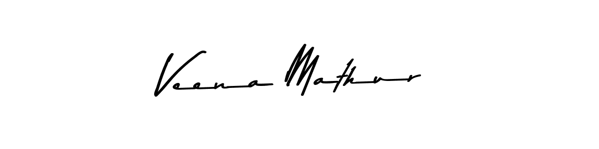 Make a beautiful signature design for name Veena Mathur. Use this online signature maker to create a handwritten signature for free. Veena Mathur signature style 9 images and pictures png