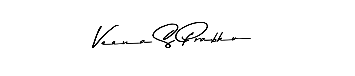 Use a signature maker to create a handwritten signature online. With this signature software, you can design (Asem Kandis PERSONAL USE) your own signature for name Veena S Prabhu. Veena S Prabhu signature style 9 images and pictures png