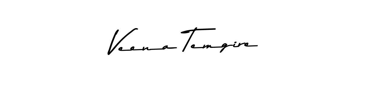 Asem Kandis PERSONAL USE is a professional signature style that is perfect for those who want to add a touch of class to their signature. It is also a great choice for those who want to make their signature more unique. Get Veena Temgire name to fancy signature for free. Veena Temgire signature style 9 images and pictures png