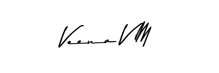 Similarly Asem Kandis PERSONAL USE is the best handwritten signature design. Signature creator online .You can use it as an online autograph creator for name Veena V M. Veena V M signature style 9 images and pictures png