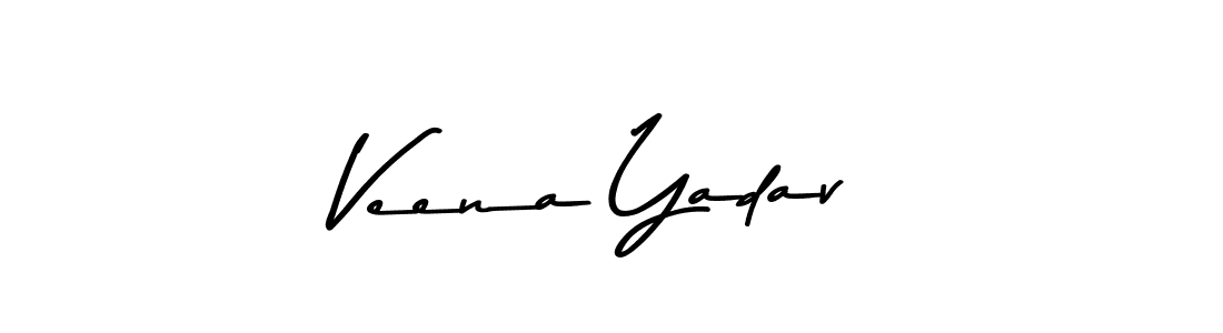 Create a beautiful signature design for name Veena Yadav. With this signature (Asem Kandis PERSONAL USE) fonts, you can make a handwritten signature for free. Veena Yadav signature style 9 images and pictures png