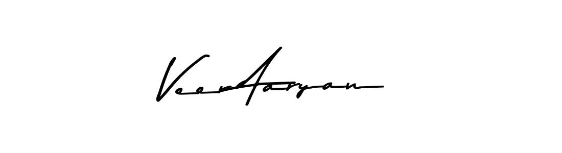 How to make Veer Aaryan name signature. Use Asem Kandis PERSONAL USE style for creating short signs online. This is the latest handwritten sign. Veer Aaryan signature style 9 images and pictures png