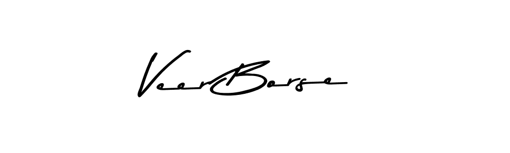 Create a beautiful signature design for name Veer Borse. With this signature (Asem Kandis PERSONAL USE) fonts, you can make a handwritten signature for free. Veer Borse signature style 9 images and pictures png