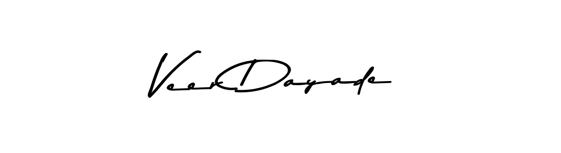 Design your own signature with our free online signature maker. With this signature software, you can create a handwritten (Asem Kandis PERSONAL USE) signature for name Veer Dayade. Veer Dayade signature style 9 images and pictures png