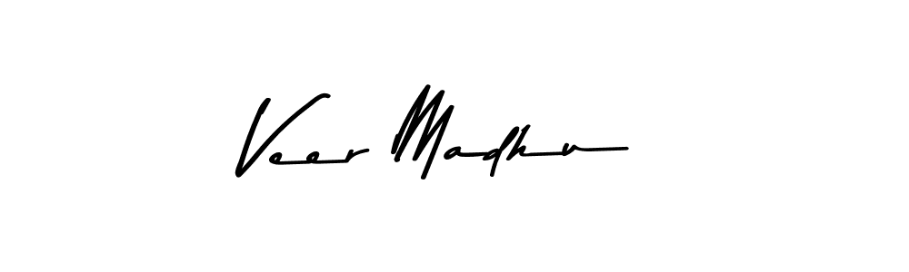 You should practise on your own different ways (Asem Kandis PERSONAL USE) to write your name (Veer Madhu) in signature. don't let someone else do it for you. Veer Madhu signature style 9 images and pictures png
