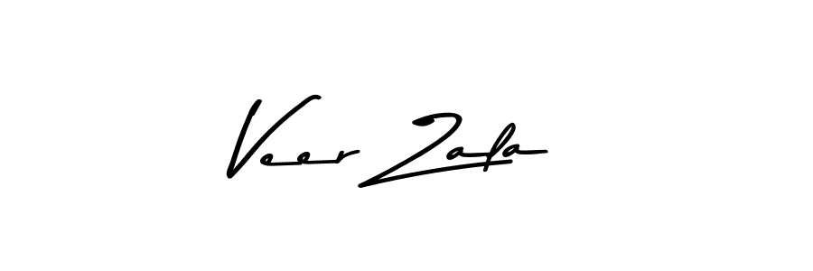 Use a signature maker to create a handwritten signature online. With this signature software, you can design (Asem Kandis PERSONAL USE) your own signature for name Veer Zala. Veer Zala signature style 9 images and pictures png