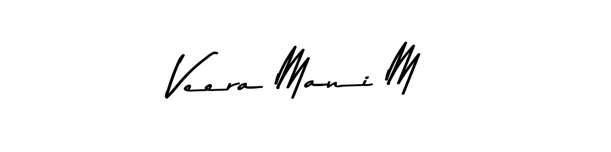 Use a signature maker to create a handwritten signature online. With this signature software, you can design (Asem Kandis PERSONAL USE) your own signature for name Veera Mani M. Veera Mani M signature style 9 images and pictures png