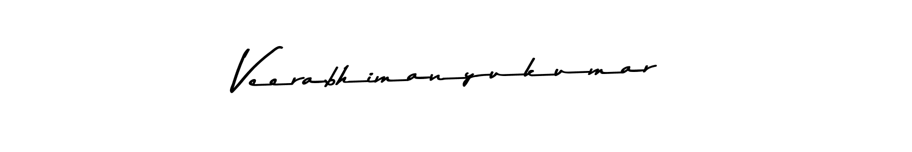 Create a beautiful signature design for name Veerabhimanyukumar. With this signature (Asem Kandis PERSONAL USE) fonts, you can make a handwritten signature for free. Veerabhimanyukumar signature style 9 images and pictures png