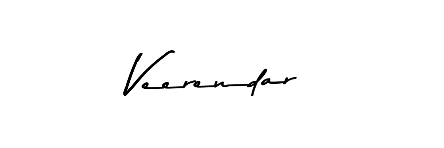 Create a beautiful signature design for name Veerendar. With this signature (Asem Kandis PERSONAL USE) fonts, you can make a handwritten signature for free. Veerendar signature style 9 images and pictures png