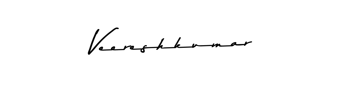 Create a beautiful signature design for name Veereshkumar. With this signature (Asem Kandis PERSONAL USE) fonts, you can make a handwritten signature for free. Veereshkumar signature style 9 images and pictures png