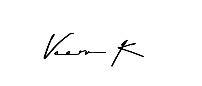 Design your own signature with our free online signature maker. With this signature software, you can create a handwritten (Asem Kandis PERSONAL USE) signature for name Veeru K. Veeru K signature style 9 images and pictures png