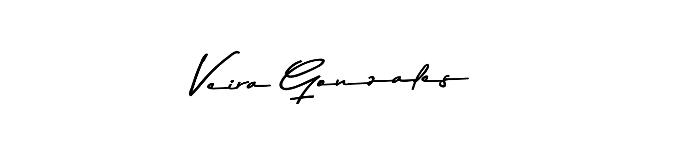 Design your own signature with our free online signature maker. With this signature software, you can create a handwritten (Asem Kandis PERSONAL USE) signature for name Veira Gonzales. Veira Gonzales signature style 9 images and pictures png