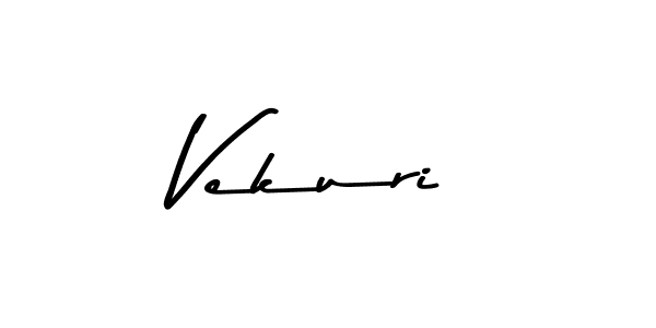 Create a beautiful signature design for name Vekuri. With this signature (Asem Kandis PERSONAL USE) fonts, you can make a handwritten signature for free. Vekuri signature style 9 images and pictures png