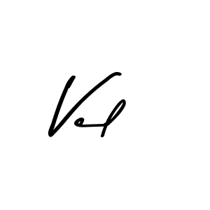 Create a beautiful signature design for name Vel. With this signature (Asem Kandis PERSONAL USE) fonts, you can make a handwritten signature for free. Vel signature style 9 images and pictures png