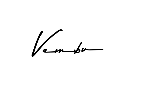 Make a beautiful signature design for name Vembu. With this signature (Asem Kandis PERSONAL USE) style, you can create a handwritten signature for free. Vembu signature style 9 images and pictures png