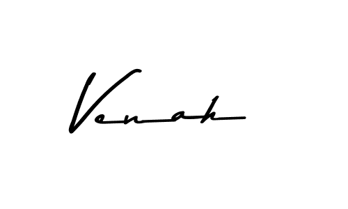 How to make Venah name signature. Use Asem Kandis PERSONAL USE style for creating short signs online. This is the latest handwritten sign. Venah signature style 9 images and pictures png