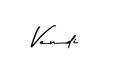 Make a beautiful signature design for name Vendi. With this signature (Asem Kandis PERSONAL USE) style, you can create a handwritten signature for free. Vendi signature style 9 images and pictures png
