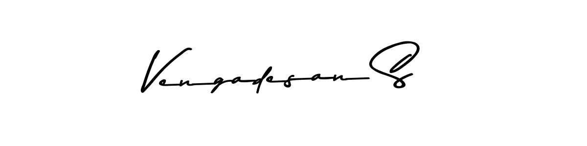 The best way (Asem Kandis PERSONAL USE) to make a short signature is to pick only two or three words in your name. The name Vengadesan S include a total of six letters. For converting this name. Vengadesan S signature style 9 images and pictures png