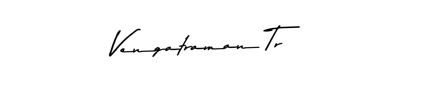 How to make Vengatraman Tr name signature. Use Asem Kandis PERSONAL USE style for creating short signs online. This is the latest handwritten sign. Vengatraman Tr signature style 9 images and pictures png